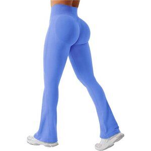 Flare Leggings Womens Workout Butt Lifting Legging 30" inseam Bright Blue